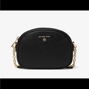 Michael Kors Jet Set Charm Crossbody Black Leather